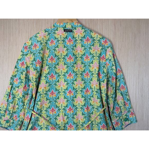 Matilda Jane Green Acres Tunic Top Womens Size Large 3/4 Sleeve Floral Cottage - Picture 7 of 12
